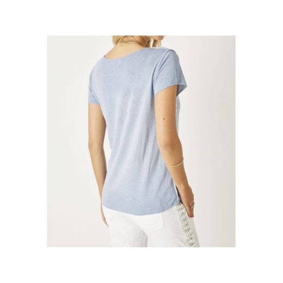 NEW LOOK MODE USA waterfall and star t-shirt in silver/blue - Picture 2 of 3